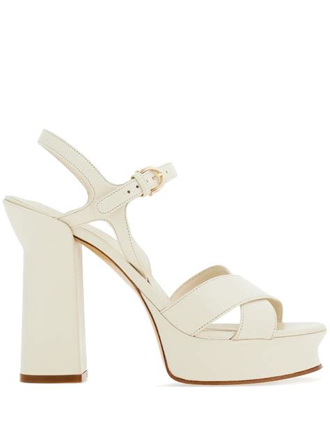 lambskin platform sandals